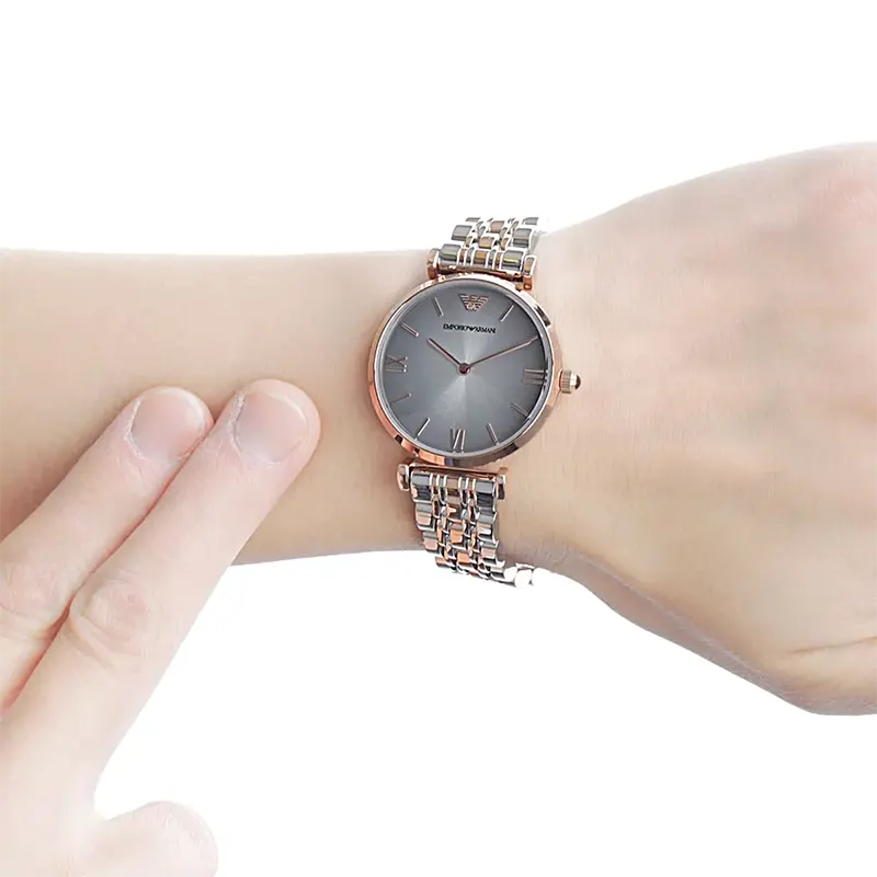 Emporio Armani Two-tone Couple Casual Watch- AR1721/AR1725